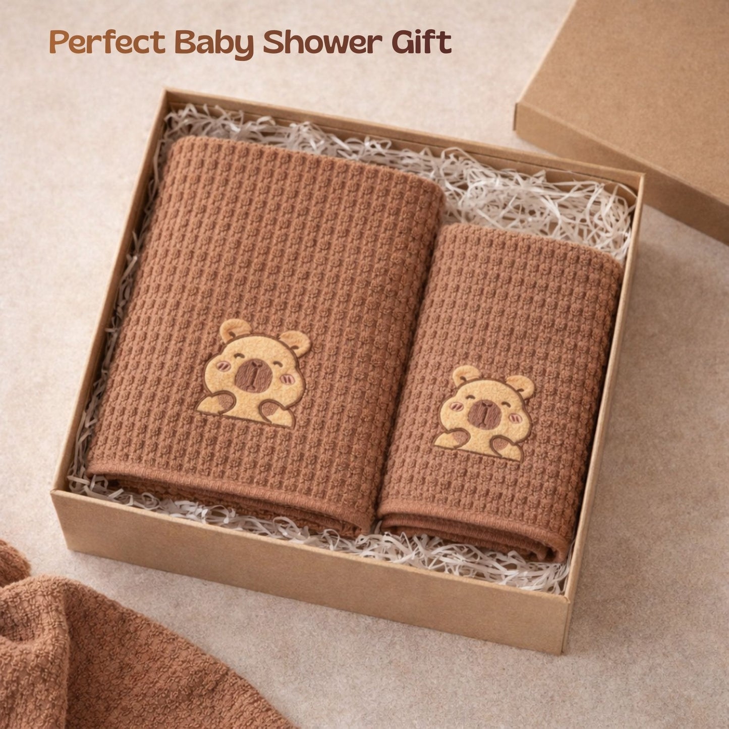 Ultra-Soft Baby Towel| ToddlerTeddy Bear Towel | Set of 2 | For Daily Use and Gifting