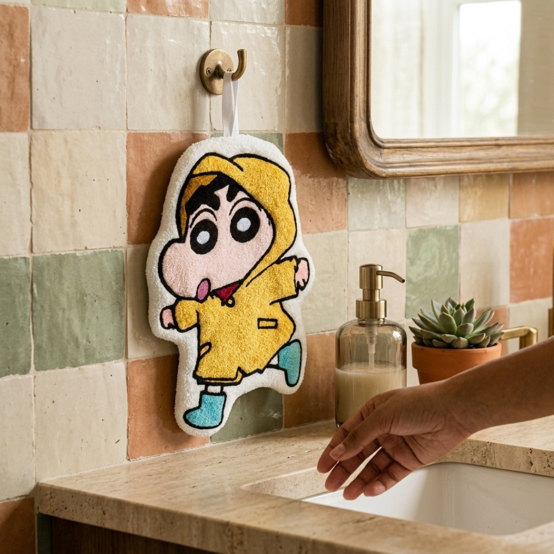 Shinchan and Friends Hand Towel | | Soft Terrycloth Hand Towels