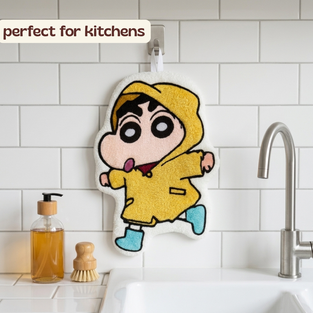 Shinchan and Friends Hand Towel | | Soft Terrycloth Hand Towels