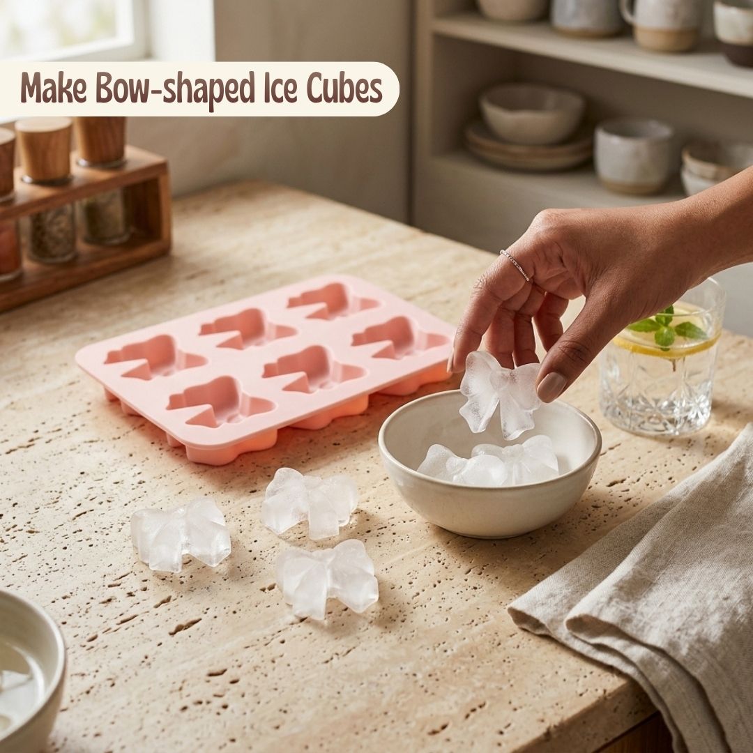 Bow Silicone Mold, 6 Cavity Multipurpose Baking & Craft Mold