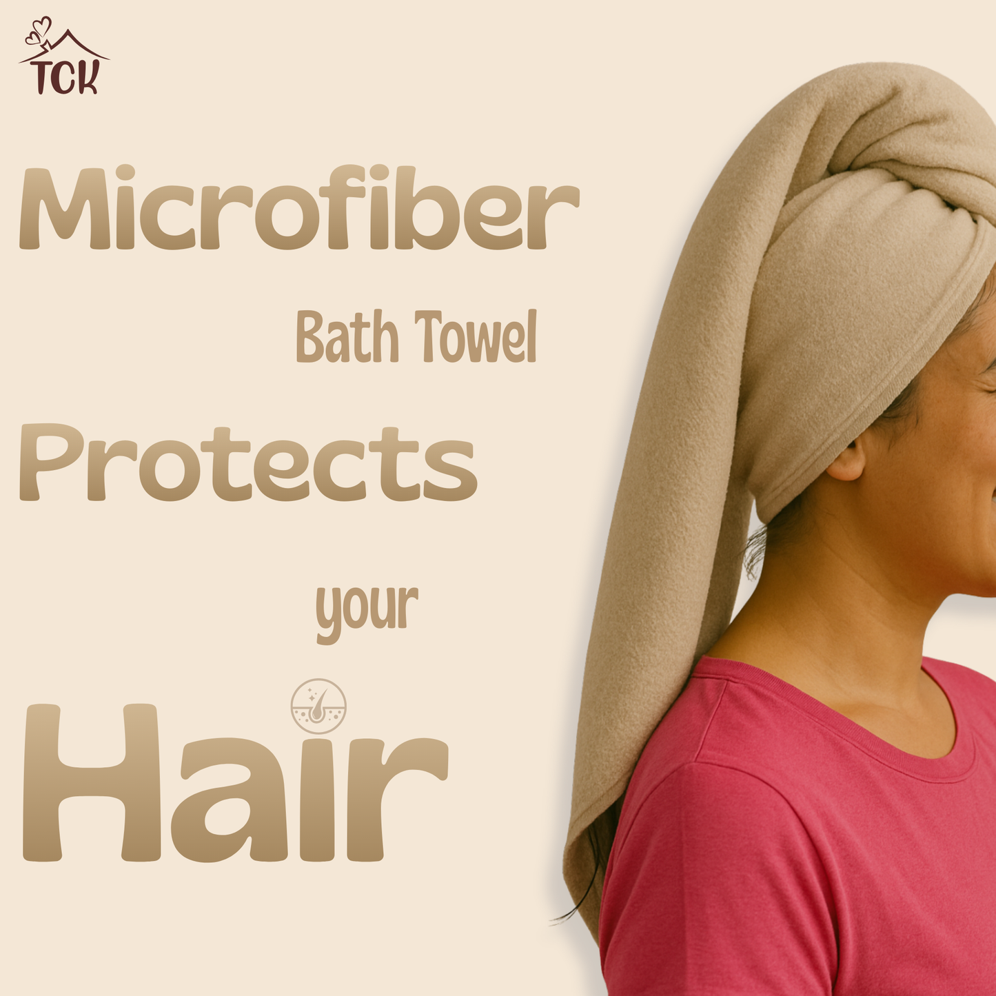 Bath Towel - Neutral | Soft Microfibre Neutral Colour Bath Towel