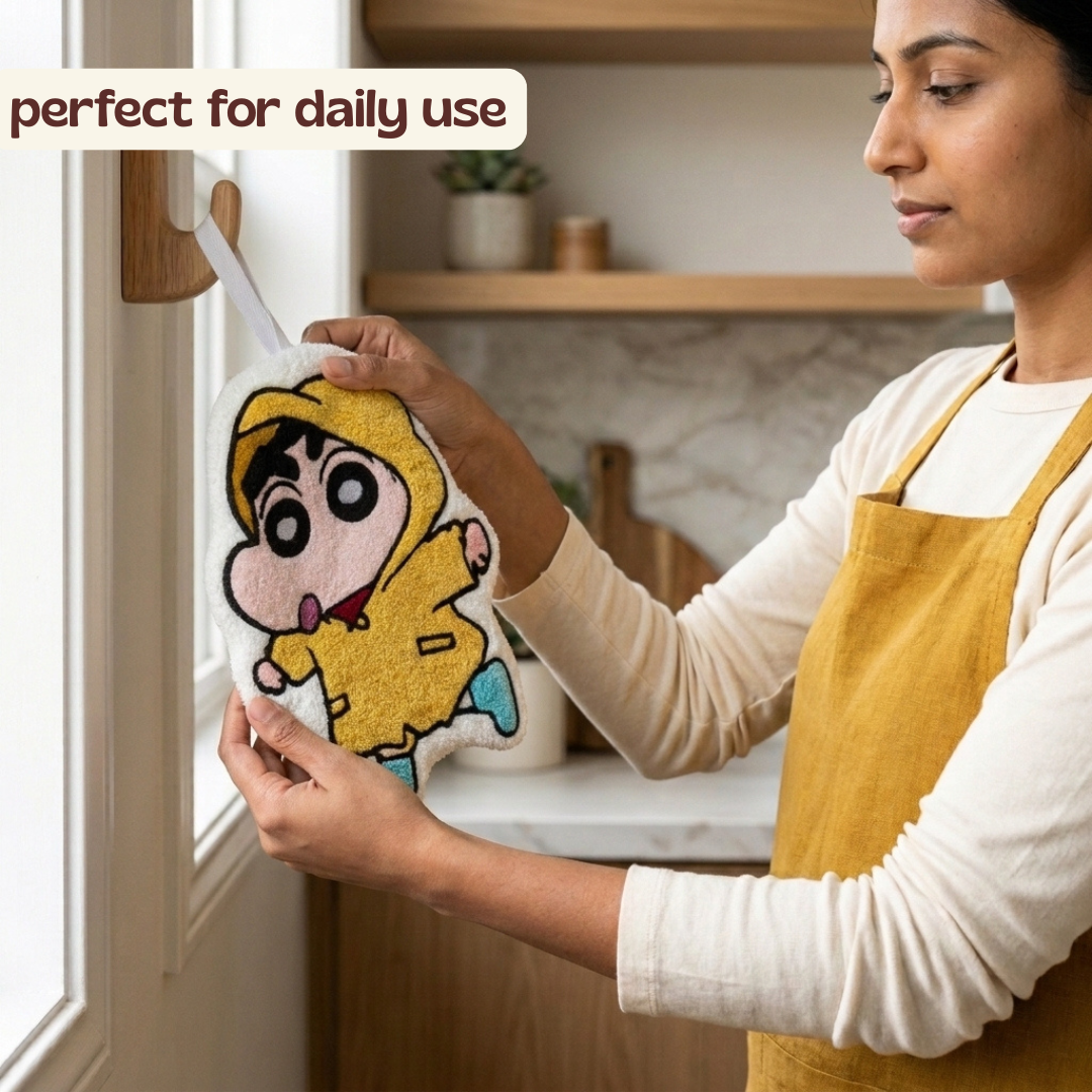 Shinchan and Friends Hand Towel | | Soft Terrycloth Hand Towels