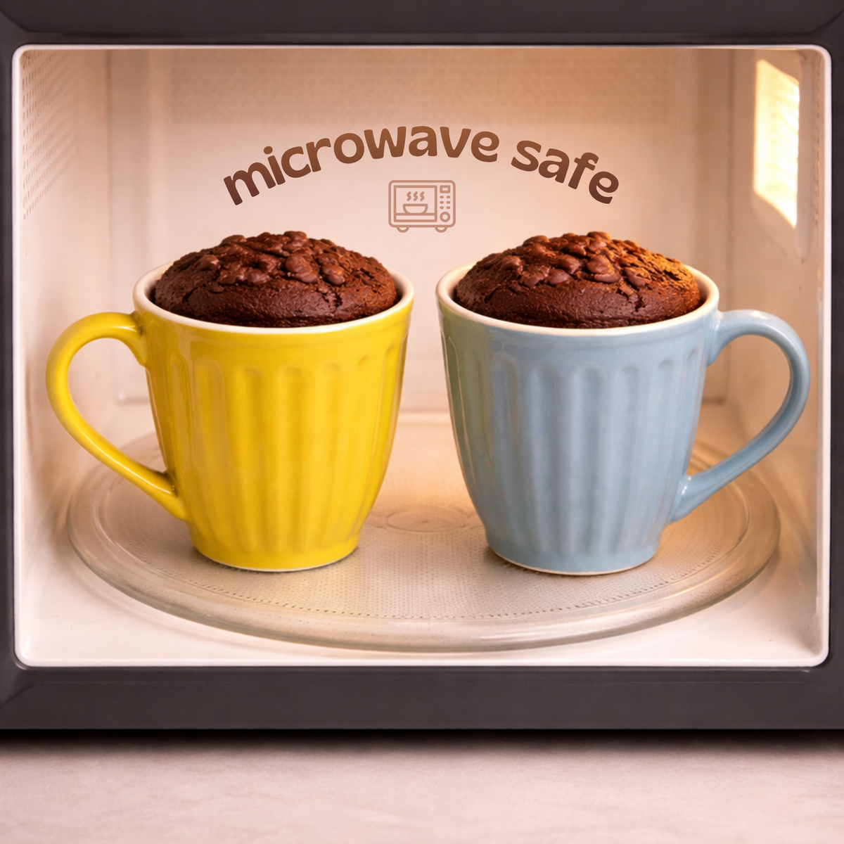 Ribbed Ceramic Pastel Cups
