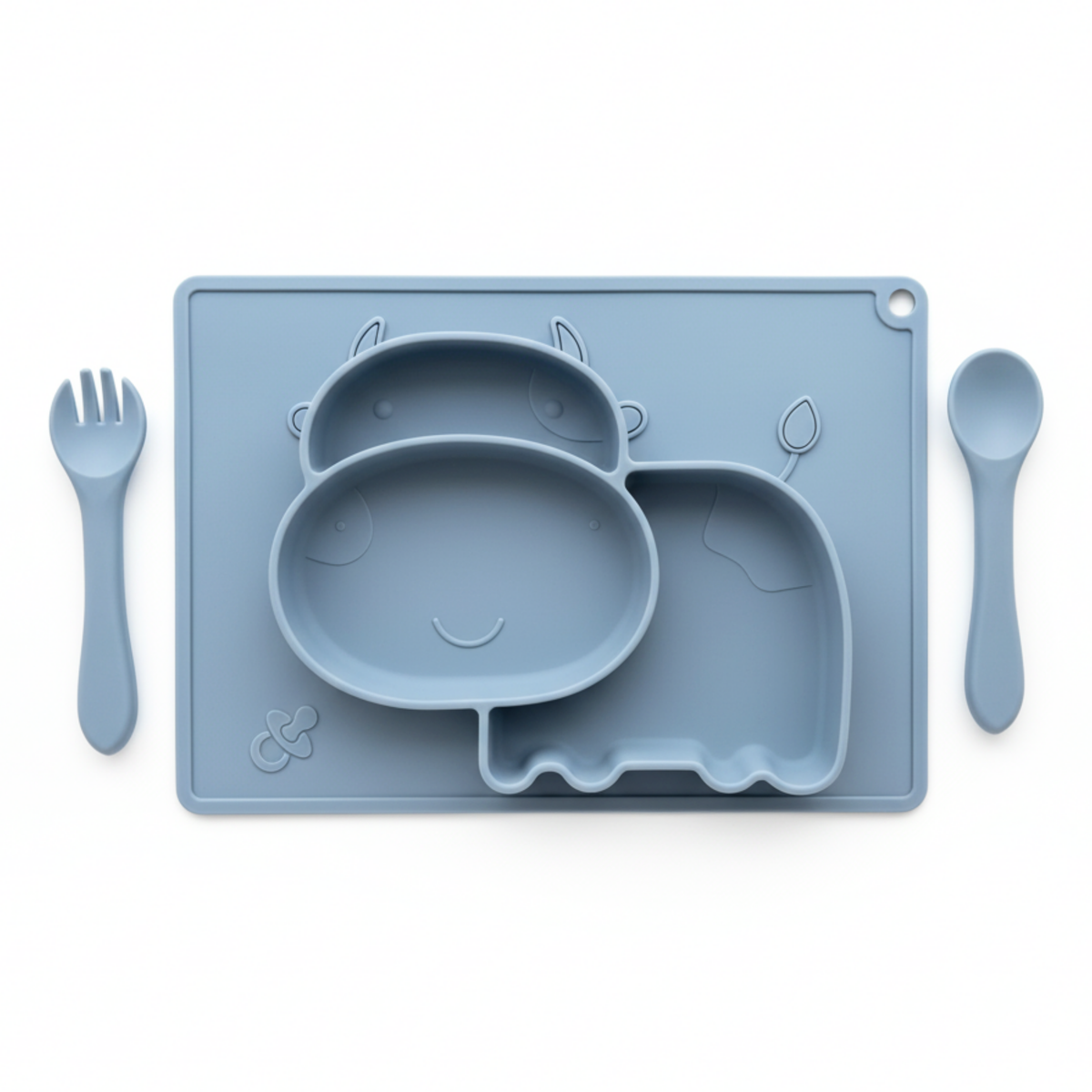Meal Time Set | Soft Silicone Meal Plate with Animal Shapes for Kids