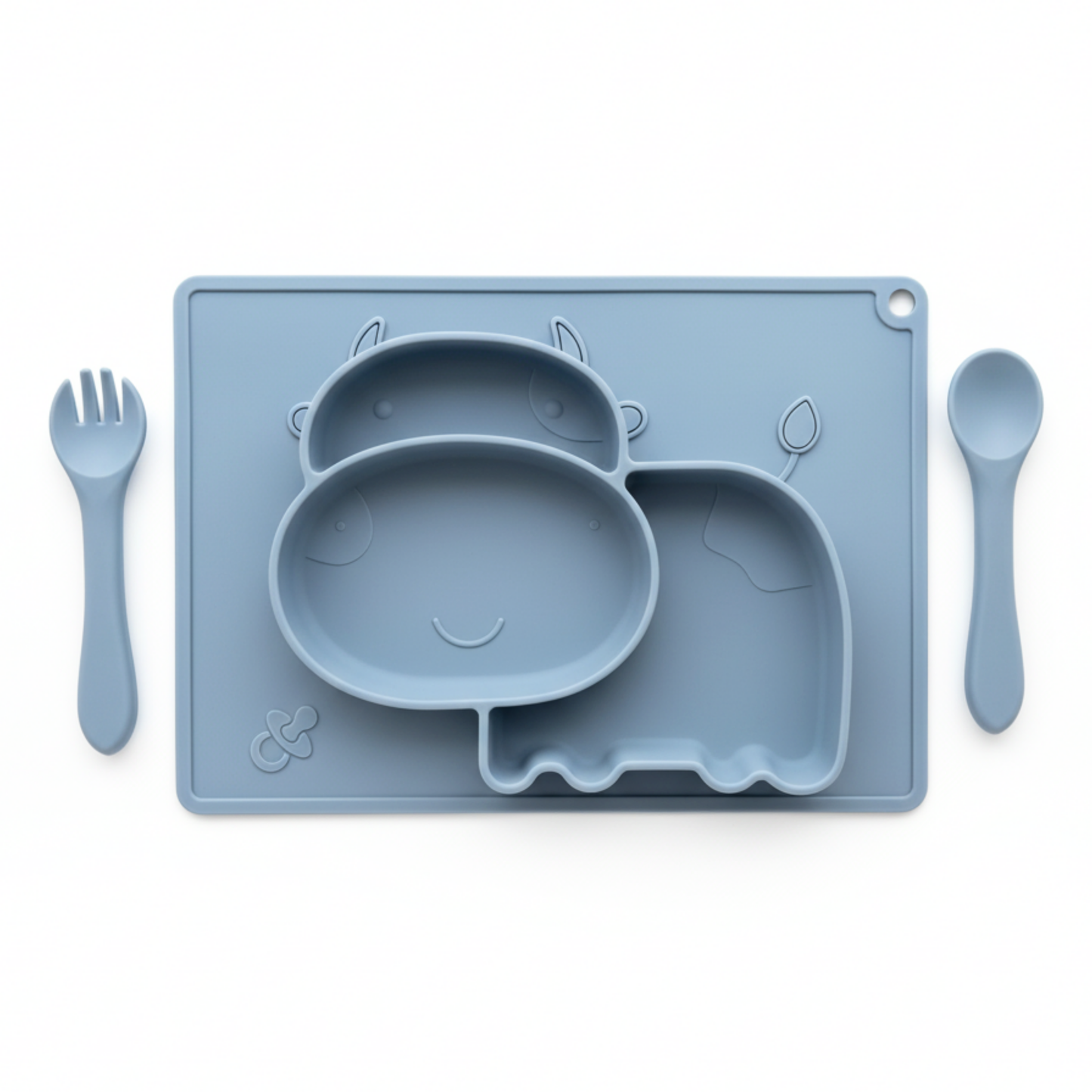 Meal Time Set | Soft Silicone Meal Plate with Animal Shapes for Kids