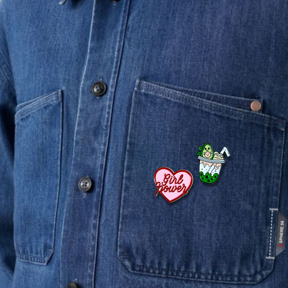 Girlie Pop Enamel Pins (Set of 2)