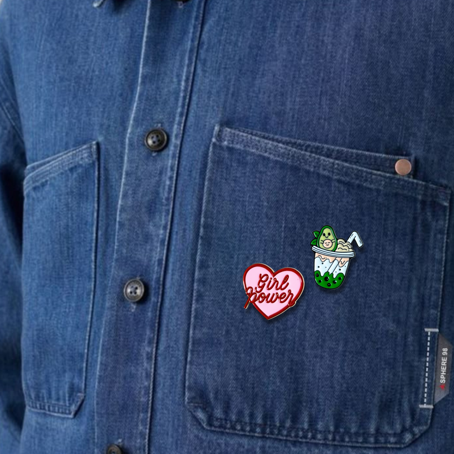 Girlie Pop Enamel Pins (Set of 2)