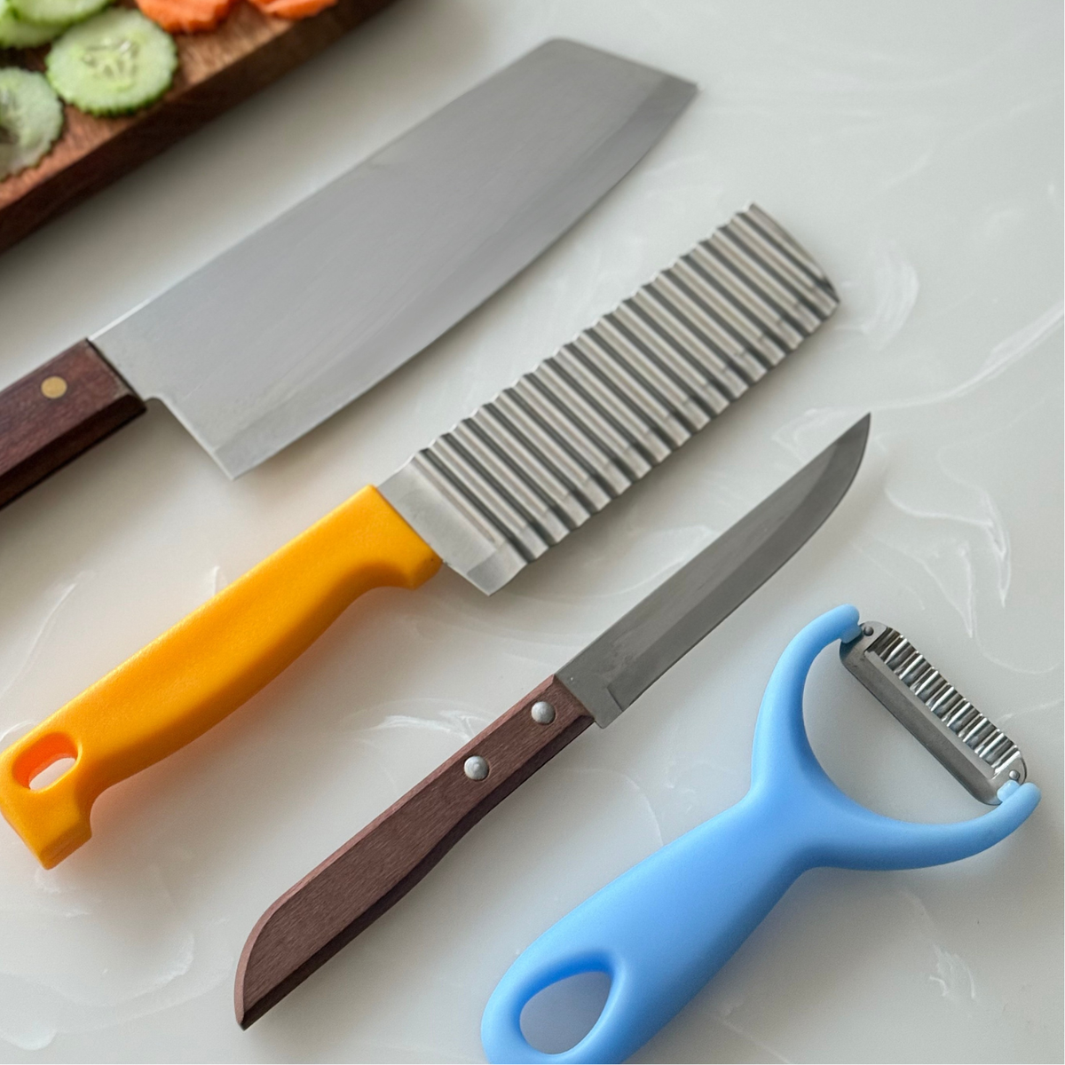 Fabulous 4 Combo | Pro Peeler + Crinkle Cutter + Chef's Knife + Everyday Knife