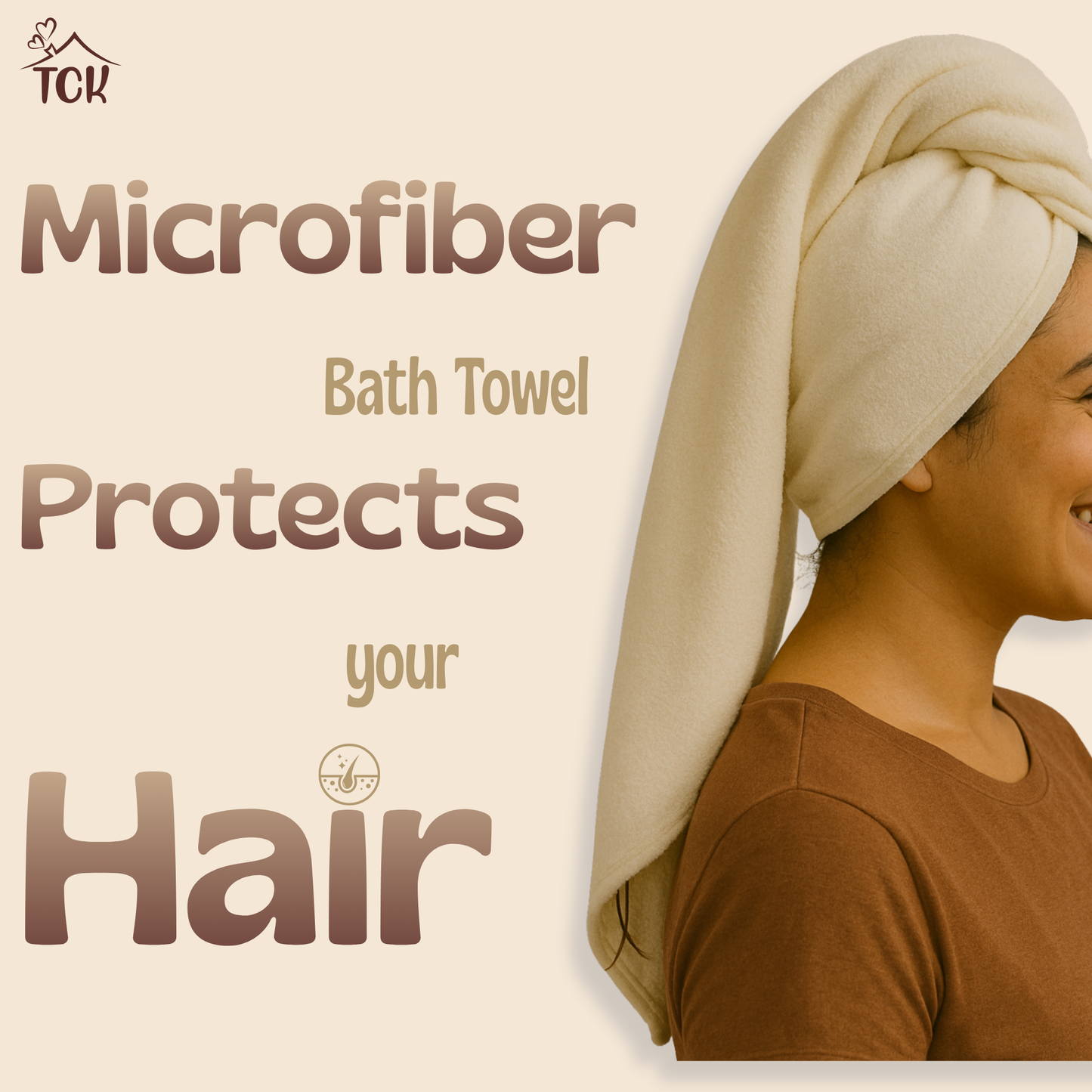 Bath Towel - Neutral | Soft Microfibre Neutral Colour Bath Towel