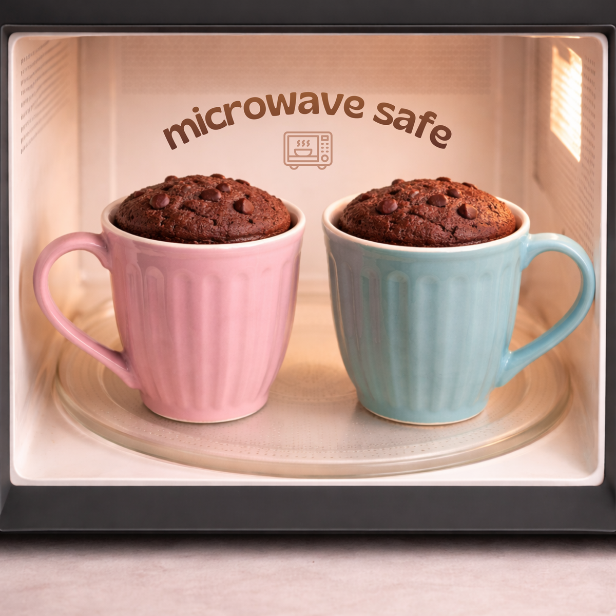 Ribbed Ceramic Pastel Cups