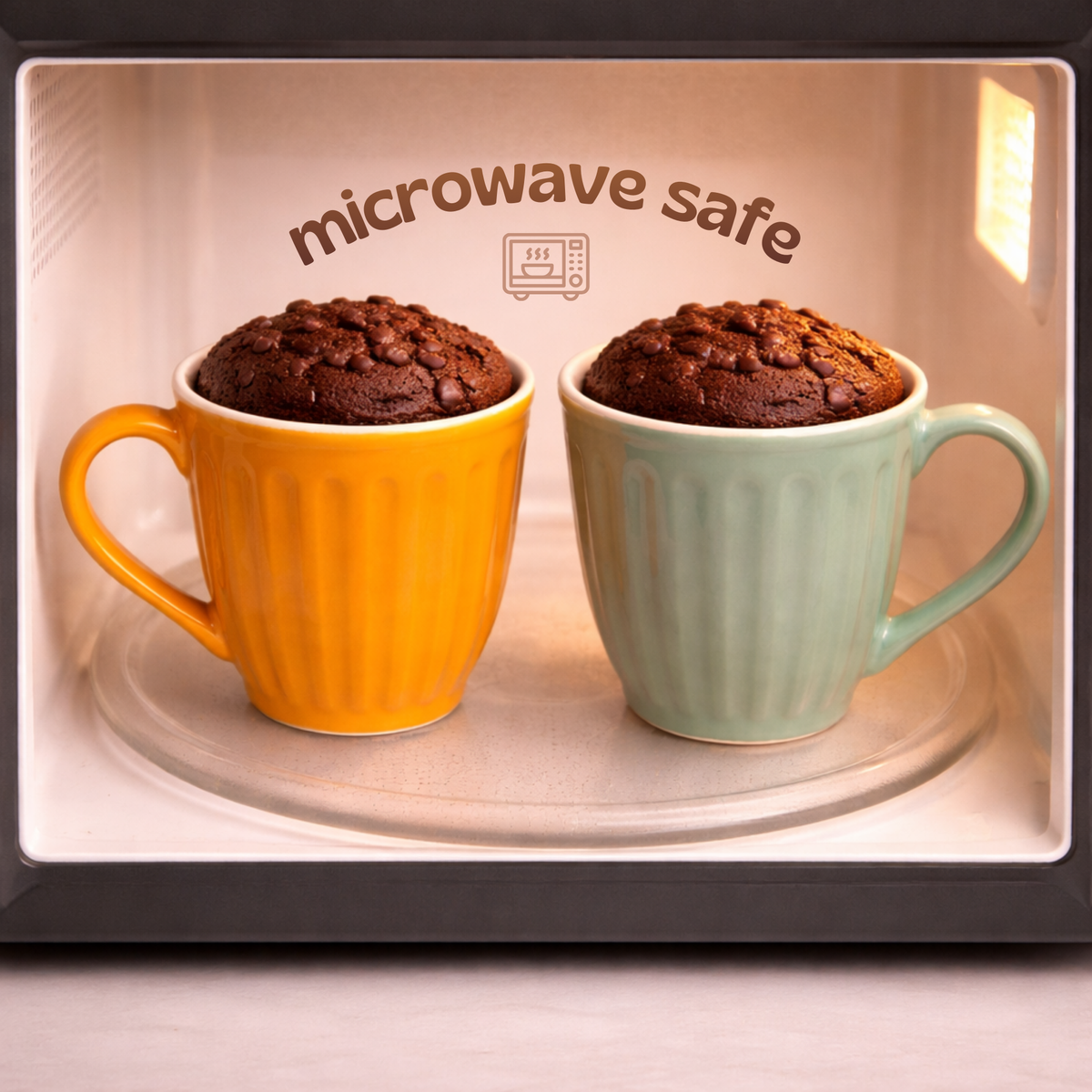 Ribbed Ceramic Pastel Cups