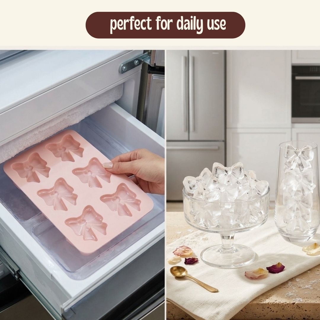 Bow Silicone Mold, 6 Cavity Multipurpose Baking & Craft Mold