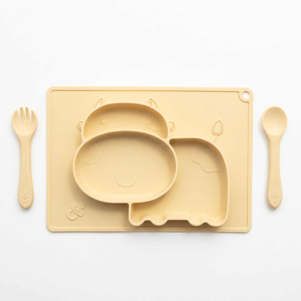 Meal Time Set | Soft Silicone Meal Plate with Animal Shapes for Kids
