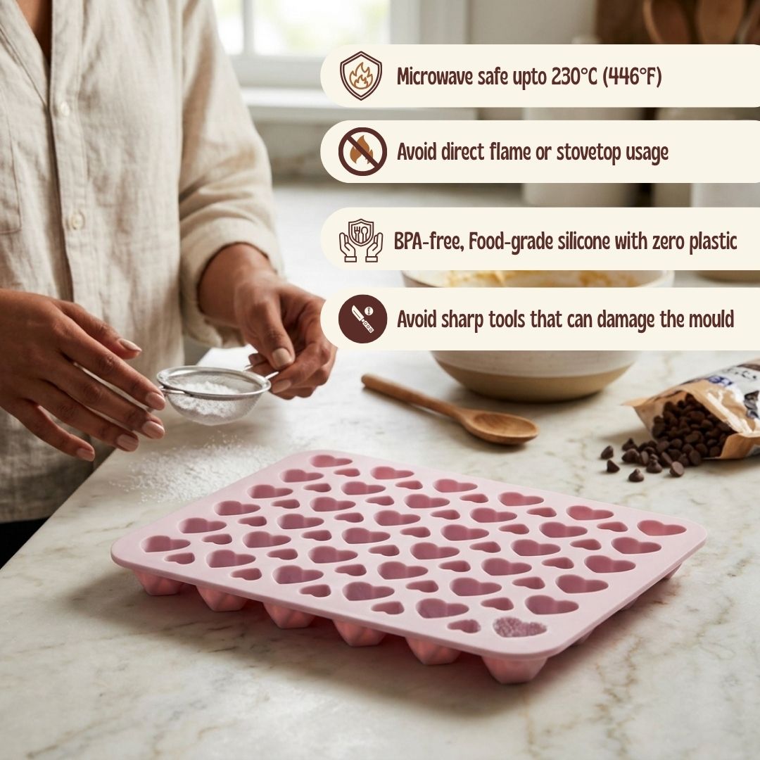 Little Hearts Silicone Mold – 66 Cavity Multipurpose Mold