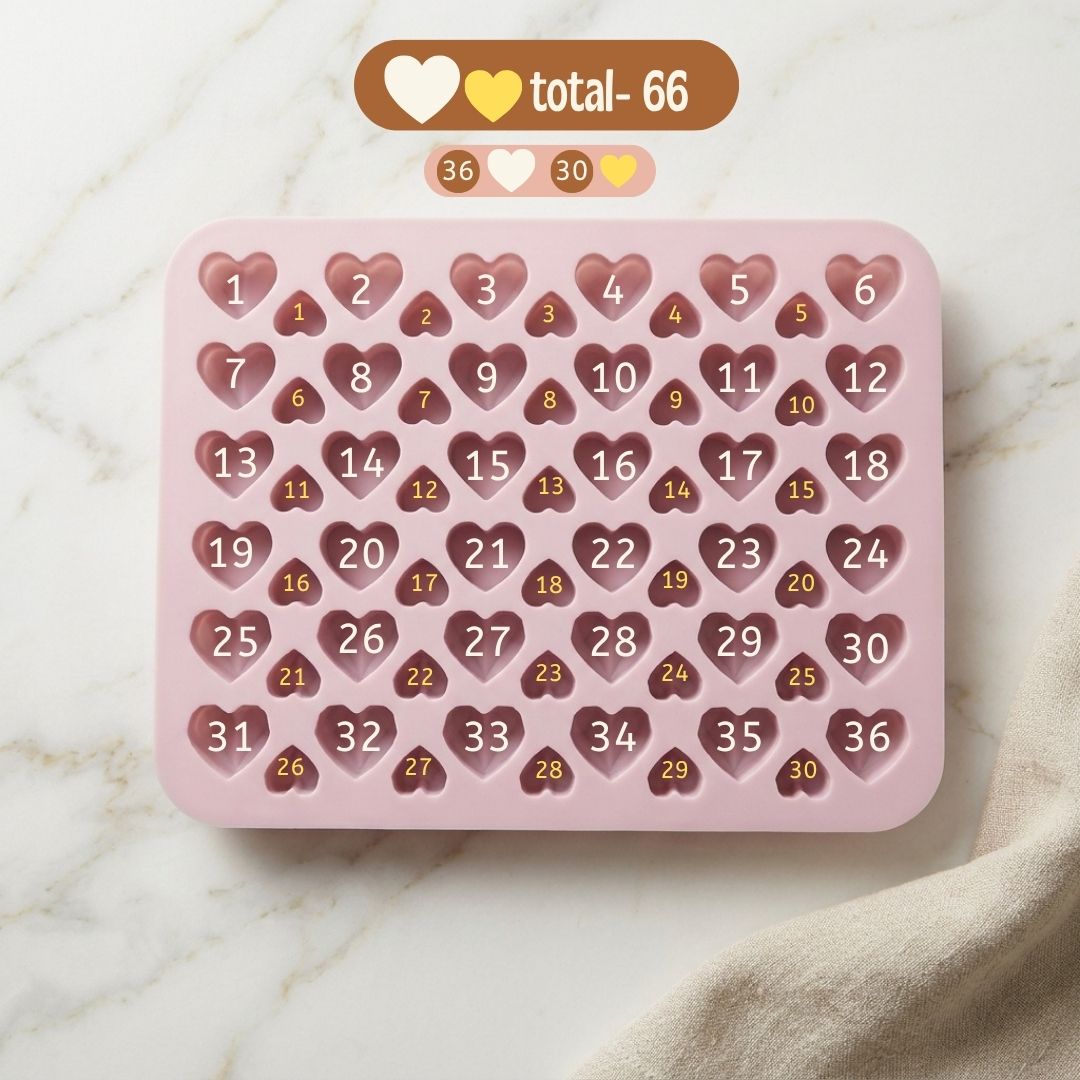 Little Hearts Silicone Mold – 66 Cavity Multipurpose Mold