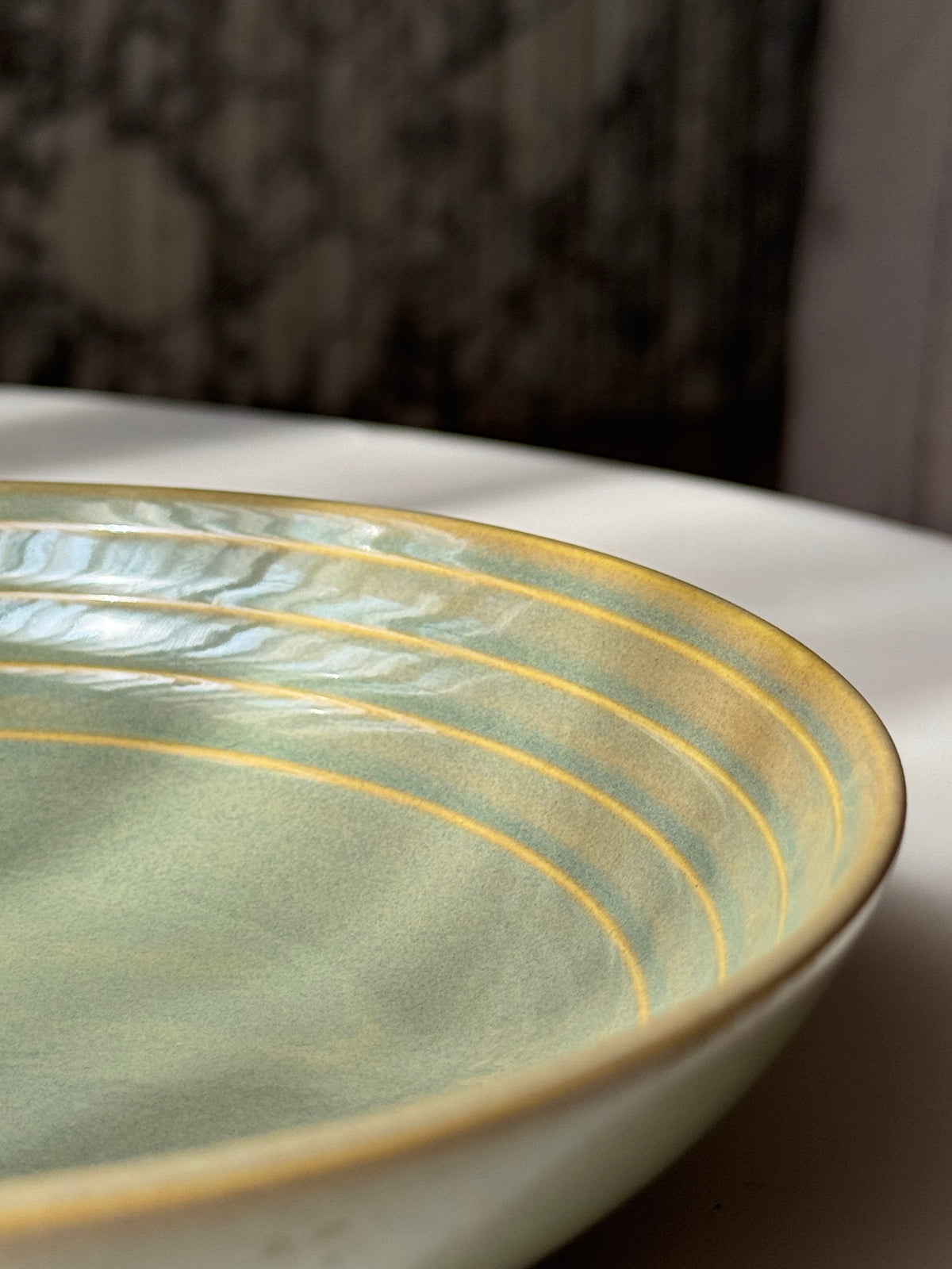 Textured Ceramic Pasta Plate