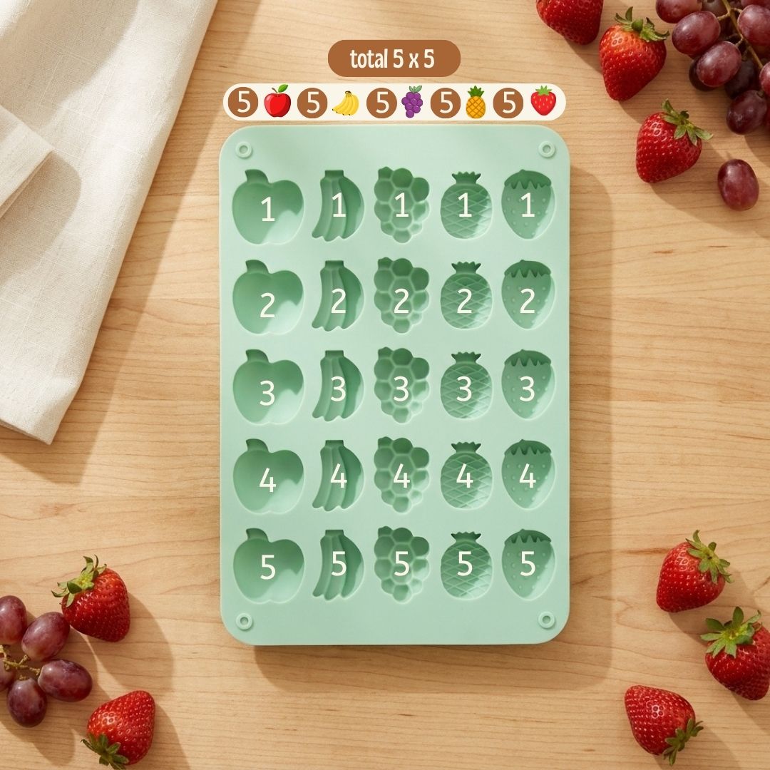 Fruits Silicone Mold – 25 Cavity Multipurpose Chocolate & Baking Mold