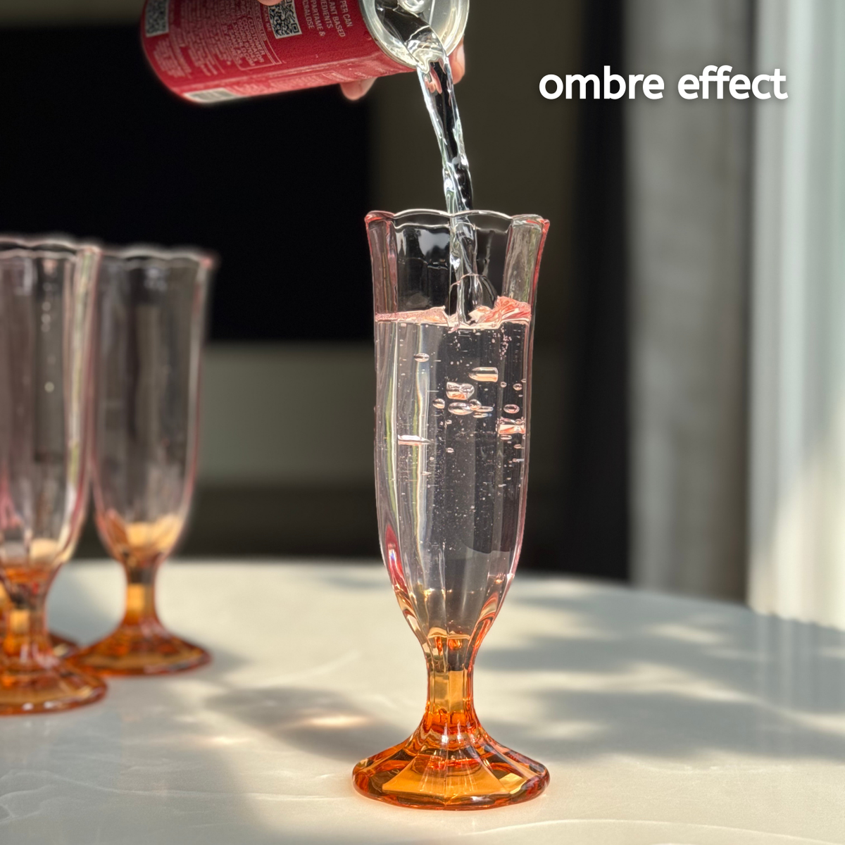 Ombré Coloured Champagne Glasses | Set of 2 glasses