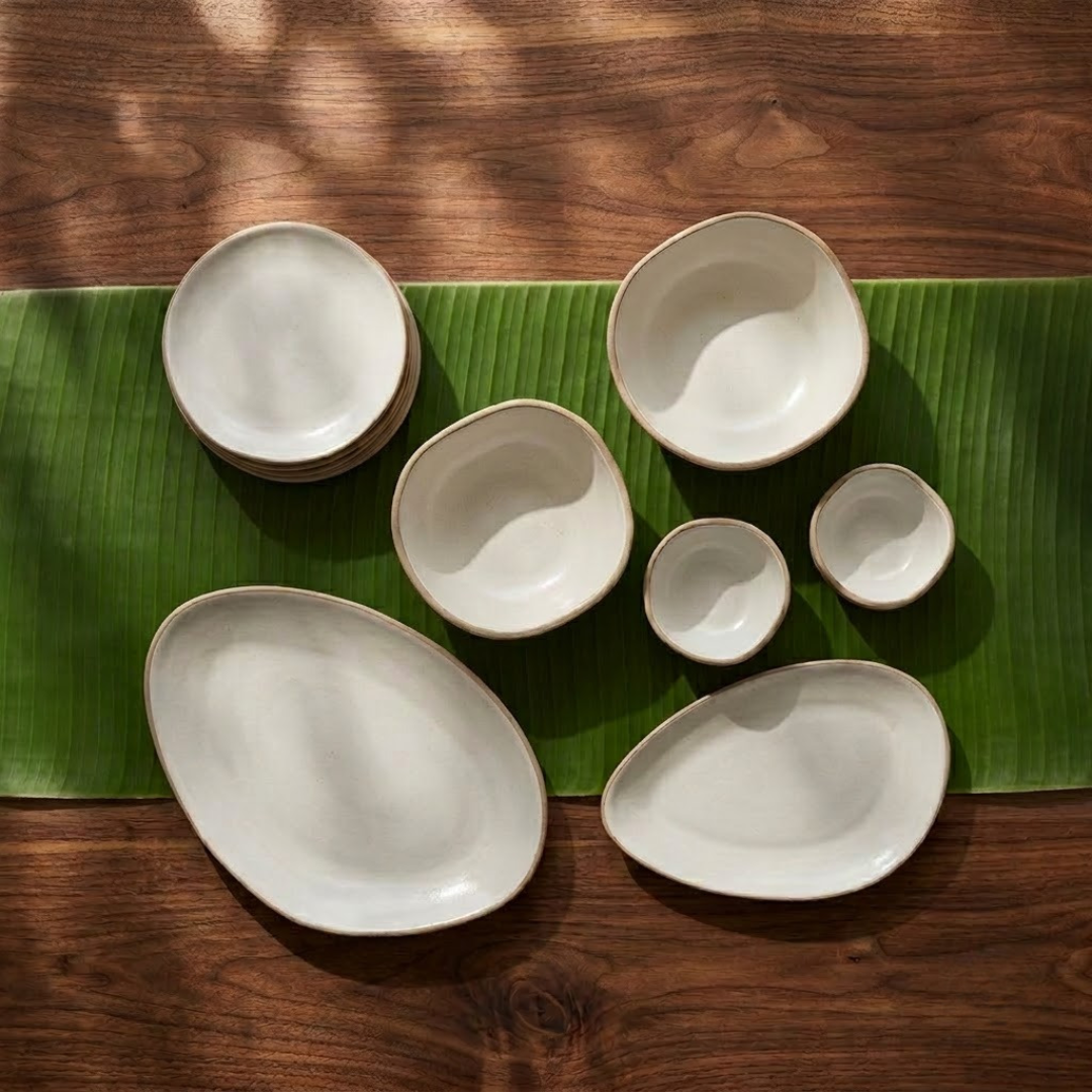 Snack Platter Set | 12-Piece Ceramic Serveware Set