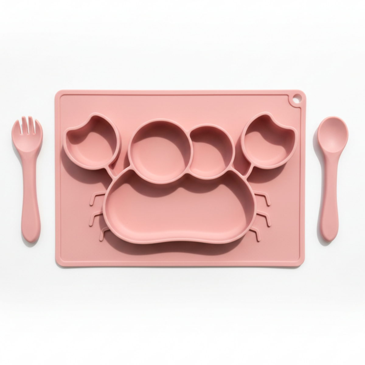 Meal Time Set | Soft Silicone Meal Plate with Animal Shapes for Kids