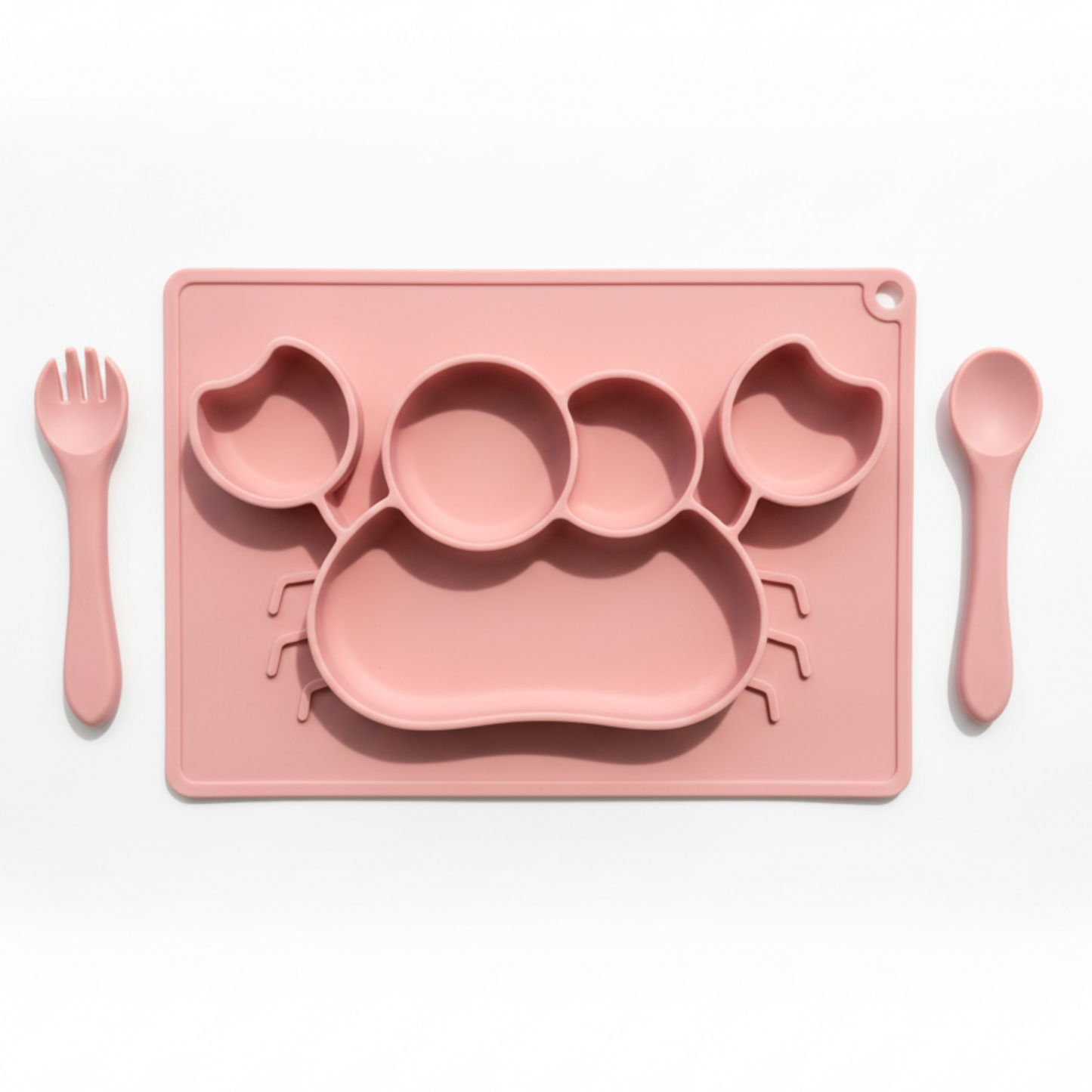 Meal Time Set | Soft Silicone Meal Plate with Animal Shapes for Kids