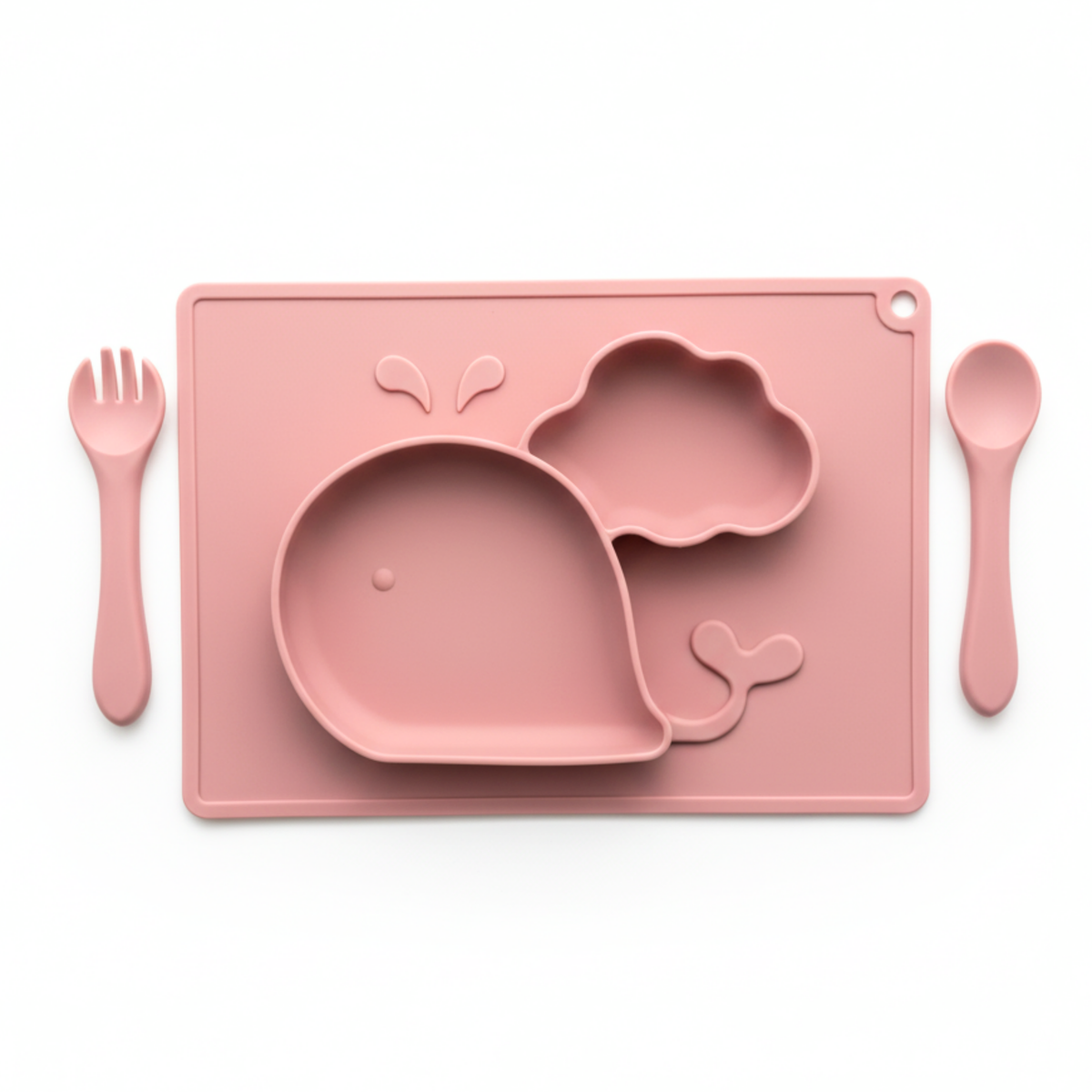 Meal Time Set | Soft Silicone Meal Plate with Animal Shapes for Kids