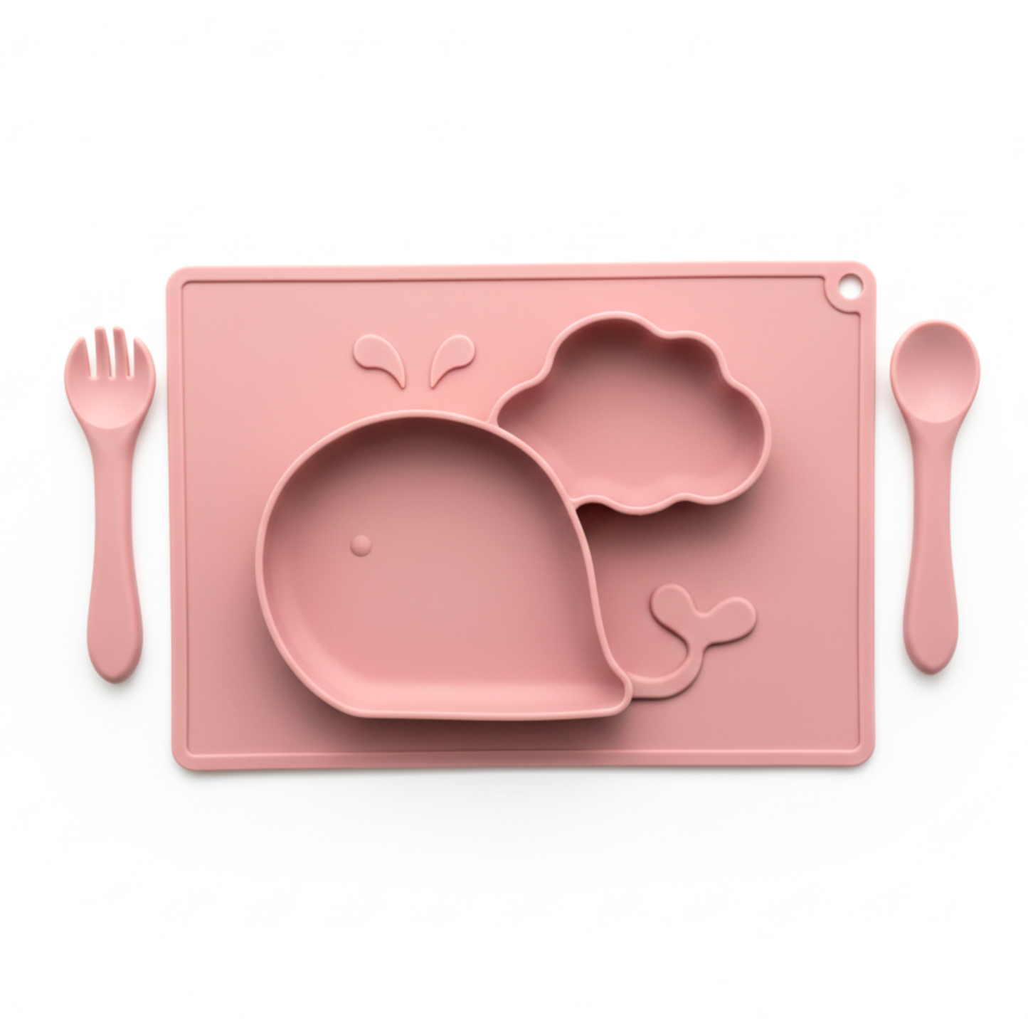 Meal Time Set | Soft Silicone Meal Plate with Animal Shapes for Kids