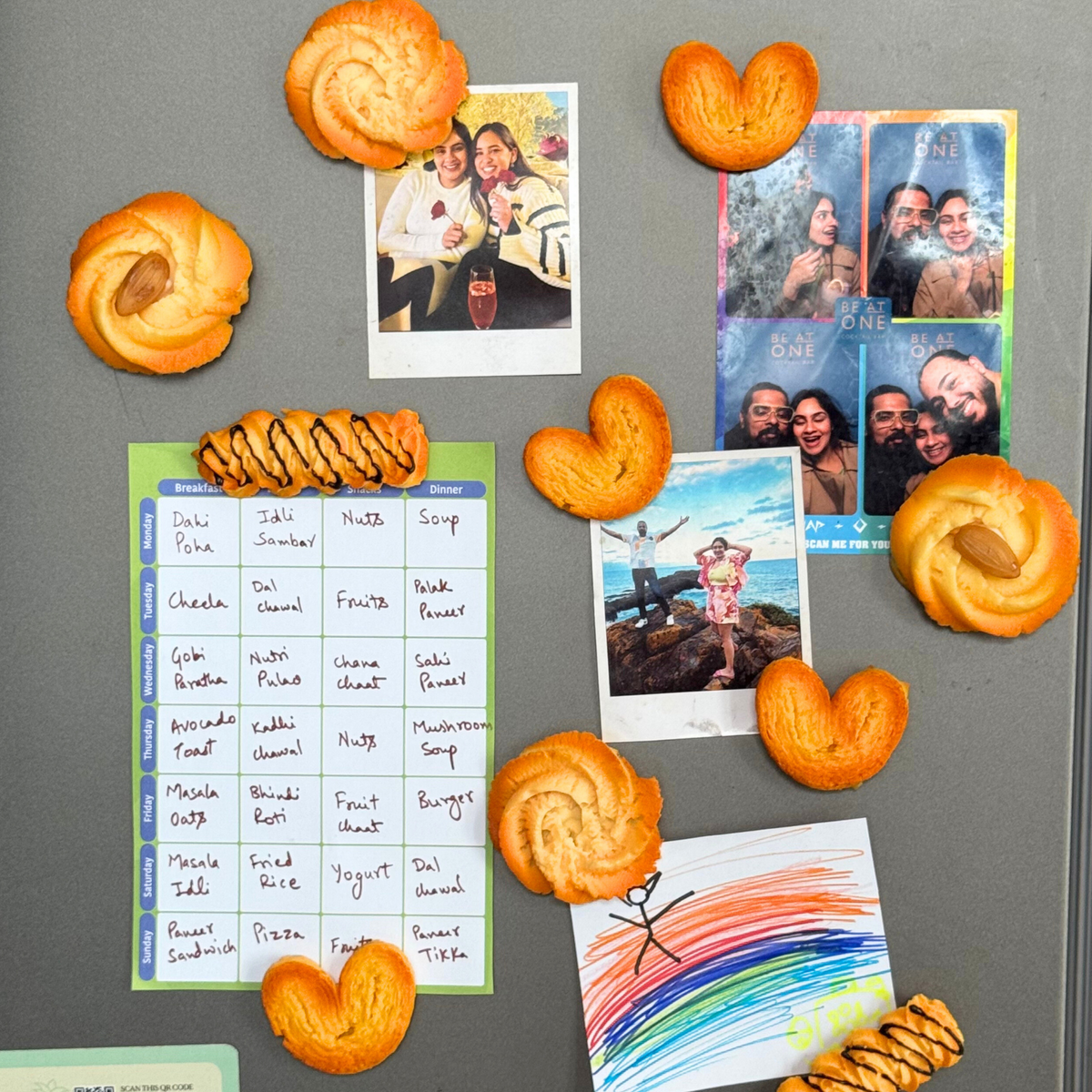 French Pastry Fridge Magnets (set of 4)