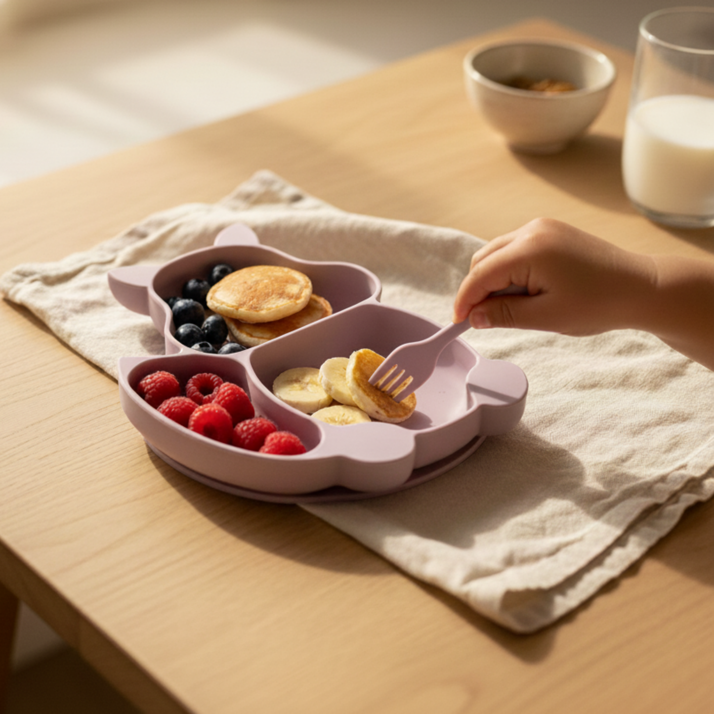 Purple Squirrel Baby's Meal Set | 10 piece silicone meal set | Recommended for 6 month to 12 month babies