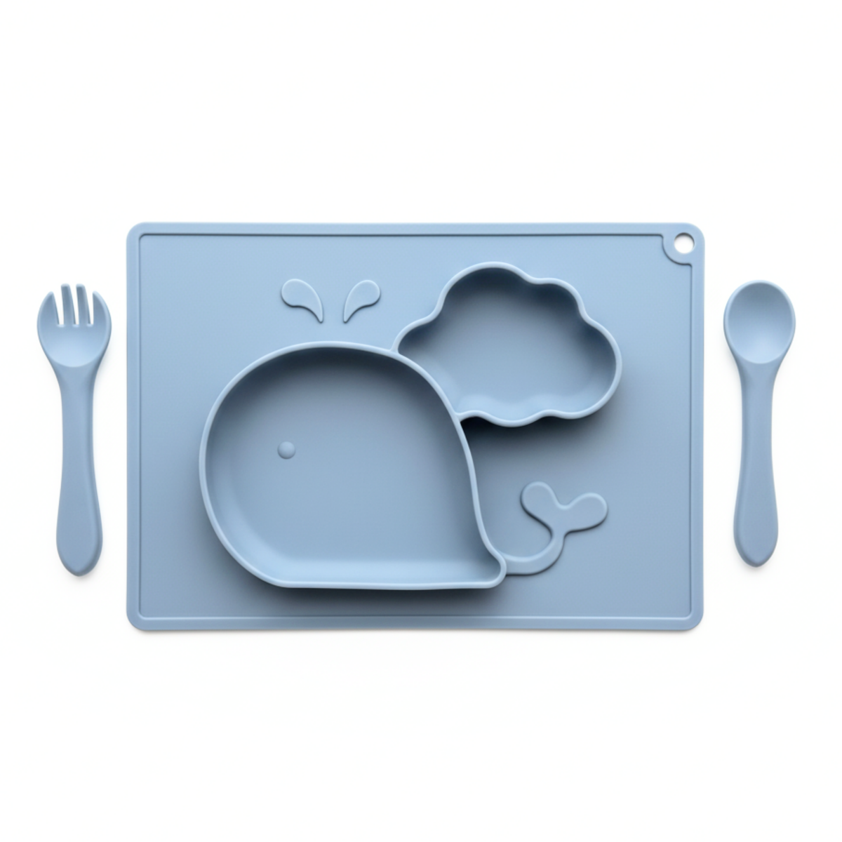 Meal Time Set | Soft Silicone Meal Plate with Animal Shapes for Kids