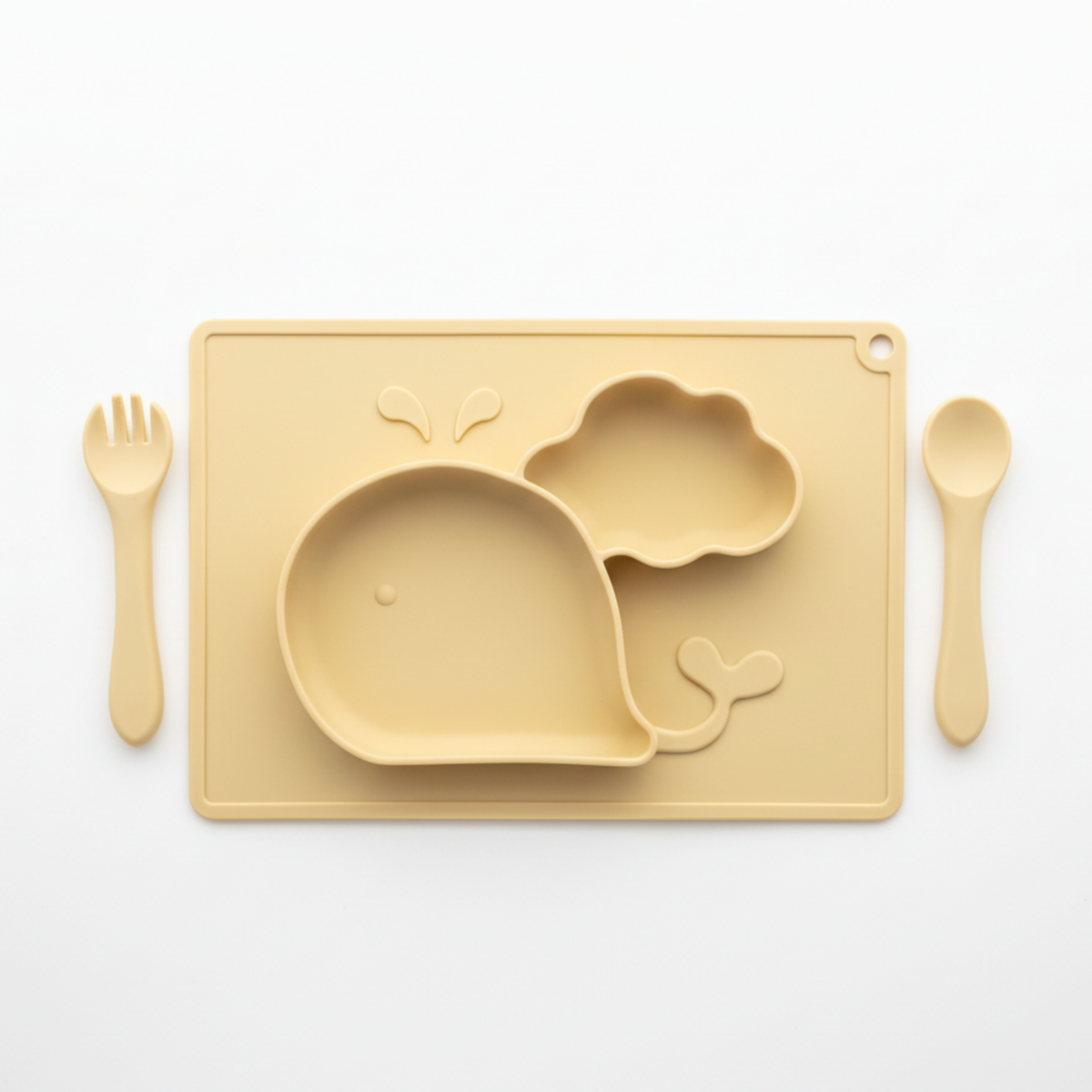Meal Time Set | Soft Silicone Meal Plate with Animal Shapes for Kids