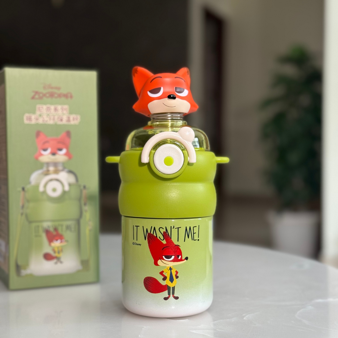 Bobblehead Bottle Disney Characters |Thermal Stainless Steel 550ml Bottle for kids