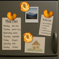 French Pastry Fridge Magnets (set of 2)