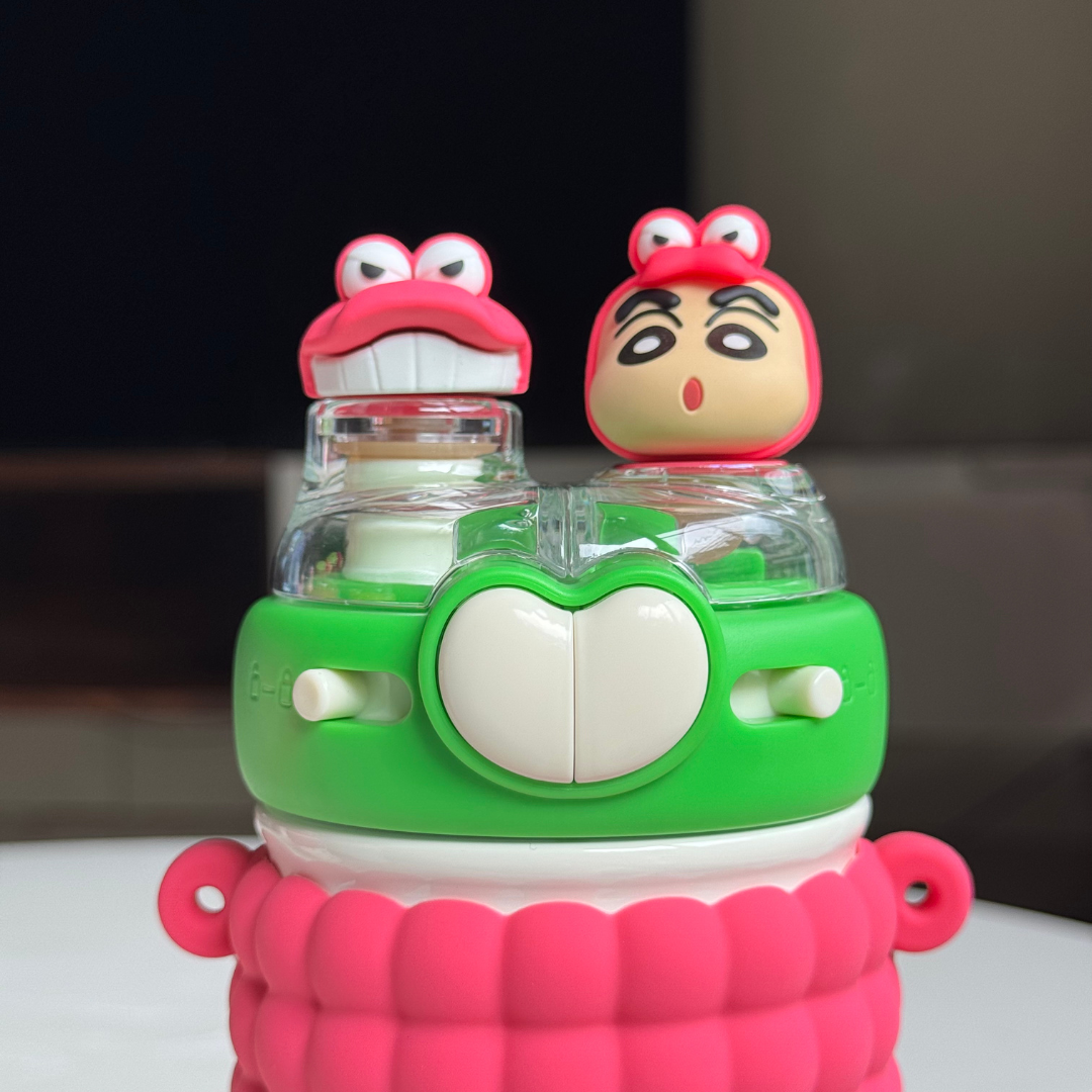 Shinchan Double Head Drink Stainless Steel Bottle | Insulated bottles for Toddlers|  520 ml