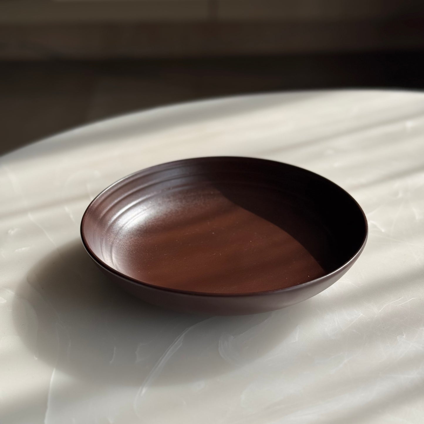 Chocolate Brown Ceramic Pasta Plate