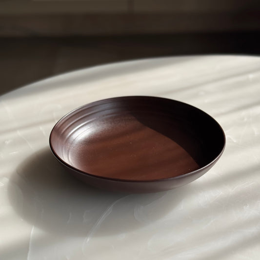 Chocolate Brown Ceramic Pasta Plate