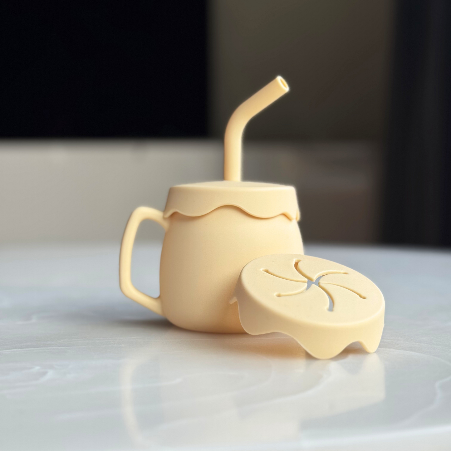 Sip and Snack Cup | Silicone 3 in 1 Baby Cup for water, milk and snack time