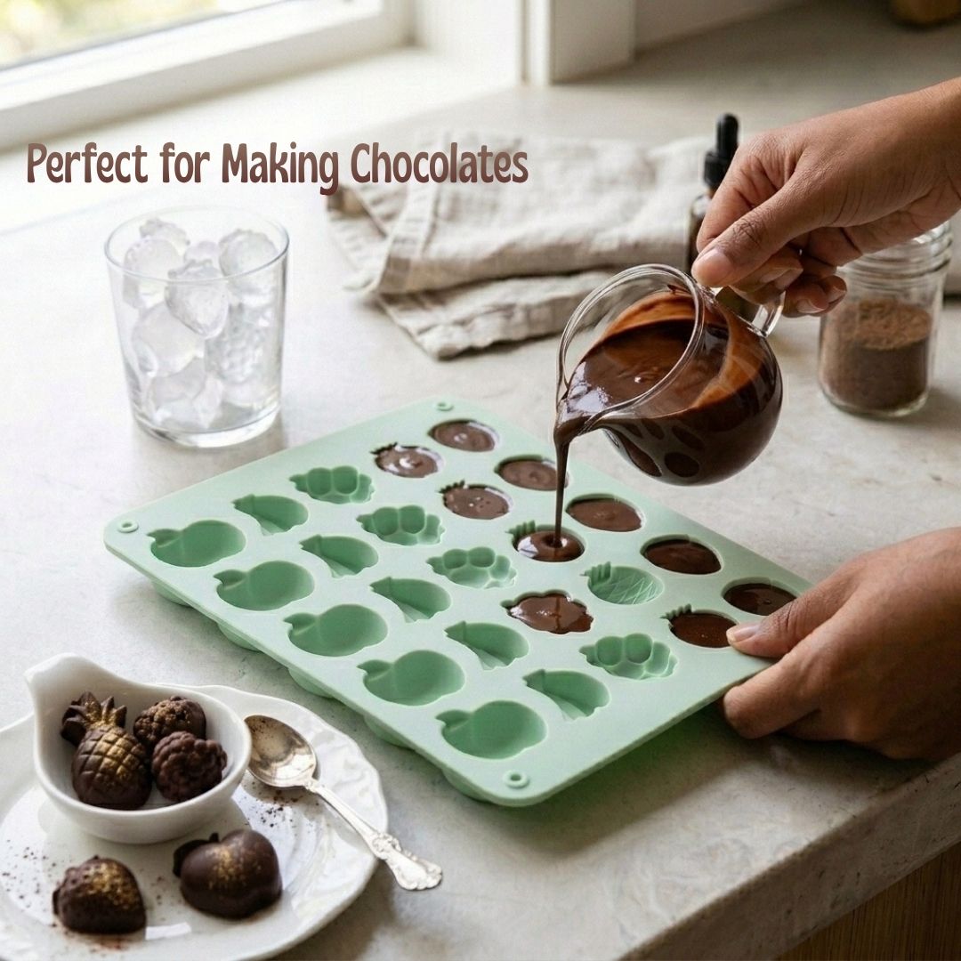 Fruits Silicone Mold – 25 Cavity Multipurpose Chocolate & Baking Mold