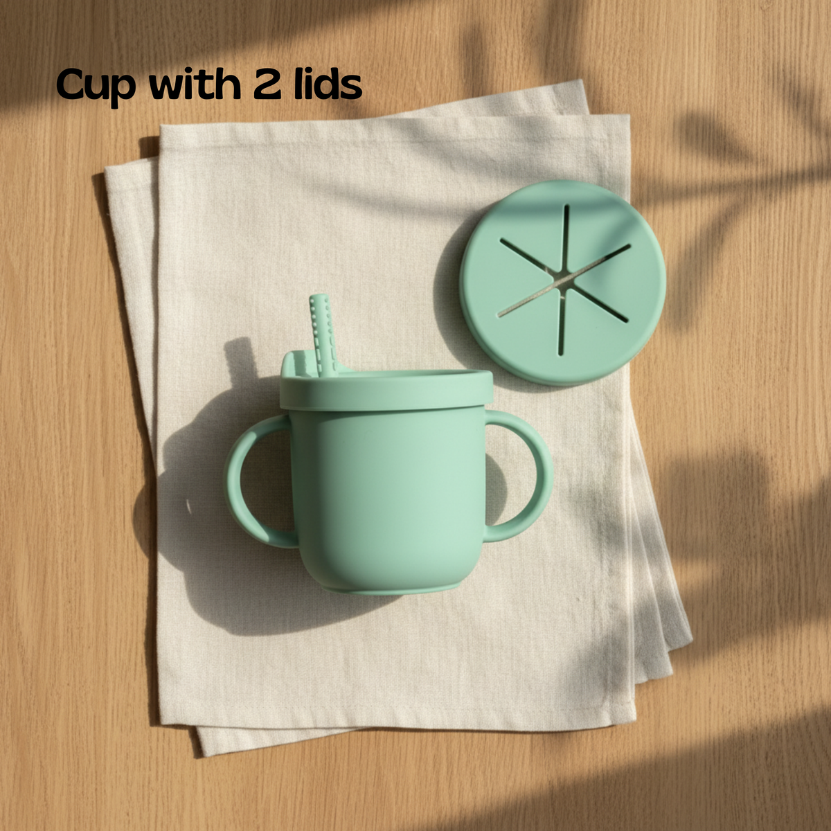 Green Dino Baby's Meal Set | 9 piece silicone meal set for babies and toddlers