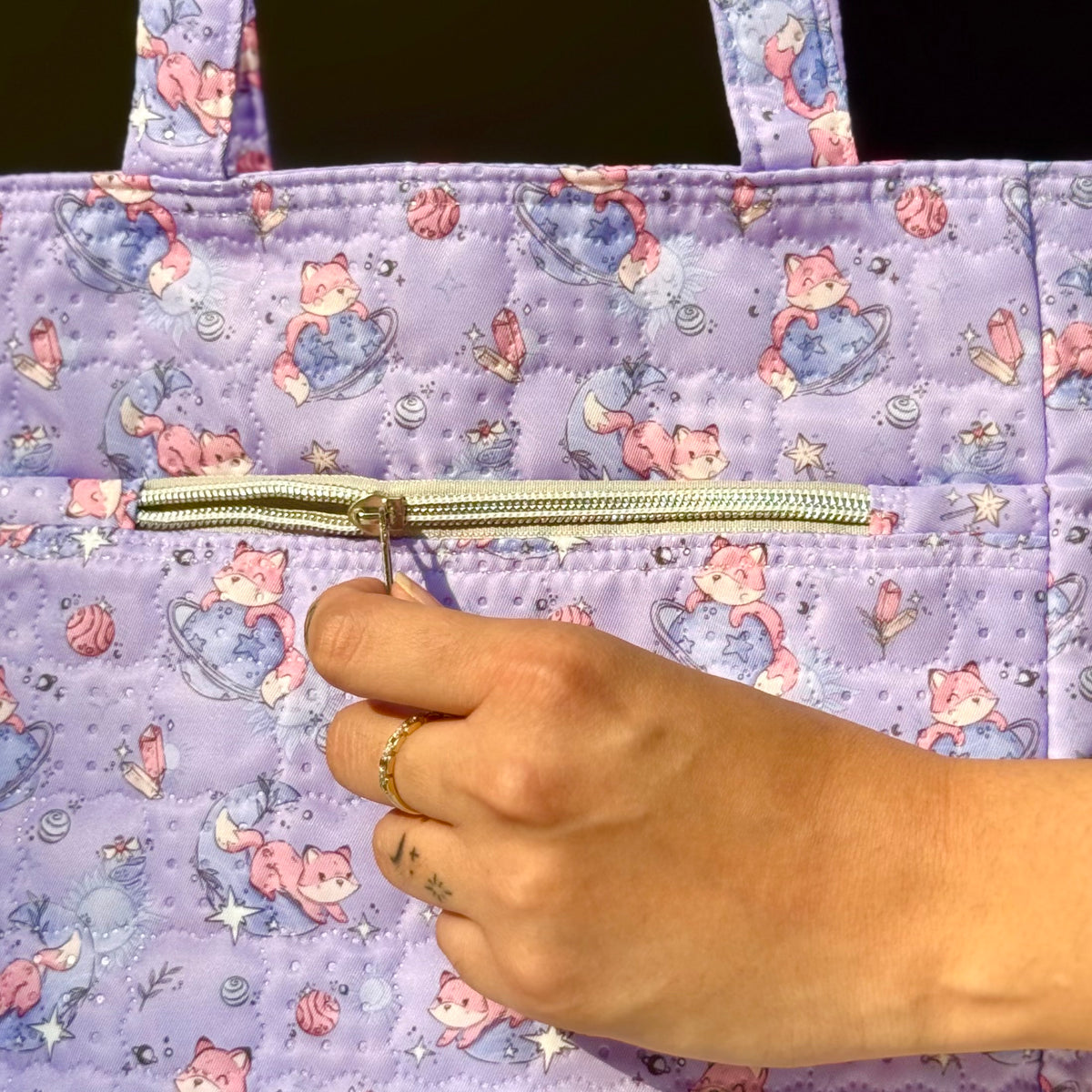 Mini Tote Bag | Quilted Water Resistant Tote Bag