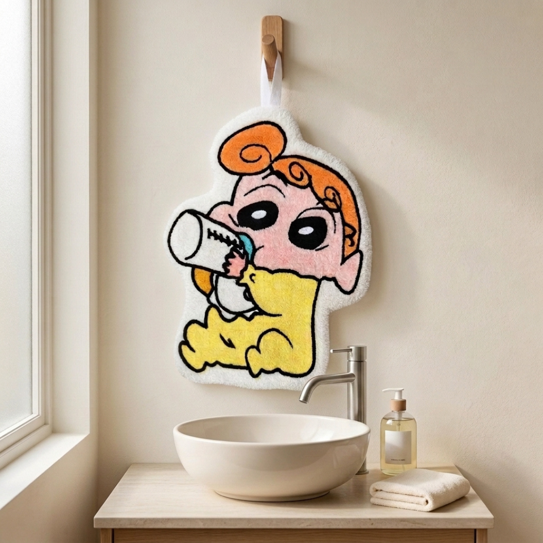 Shinchan and Friends Hand Towel | | Soft Terrycloth Hand Towels