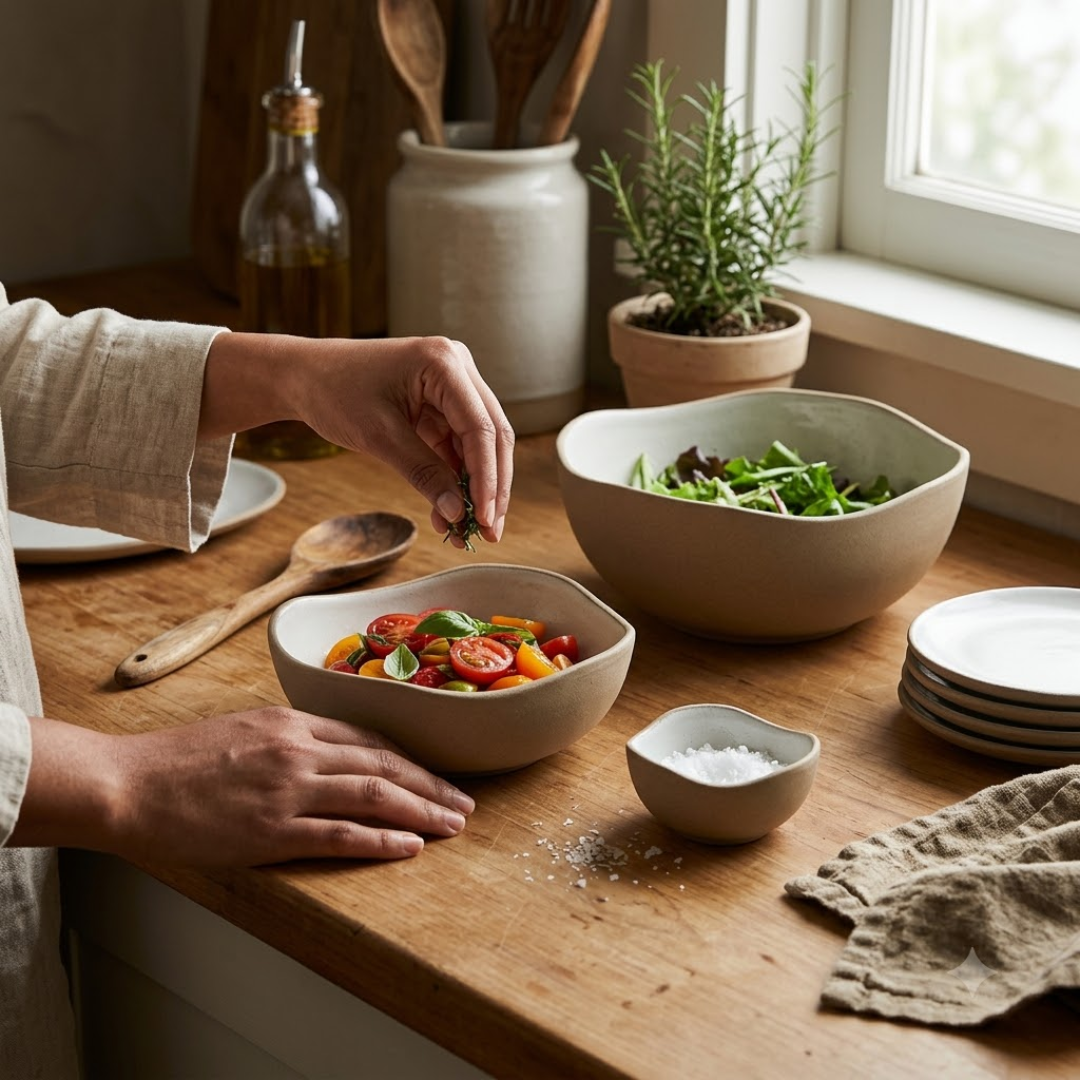 Snack Platter Set | 12-Piece Ceramic Serveware Set