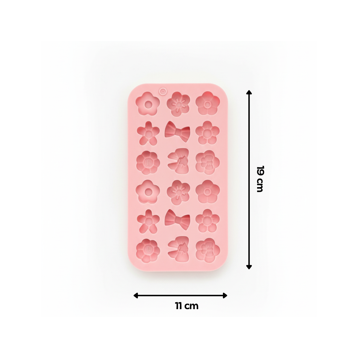 Flower & Bow Silicone Mold – 18 Cavity Multipurpose Chocolate & Baking Mold