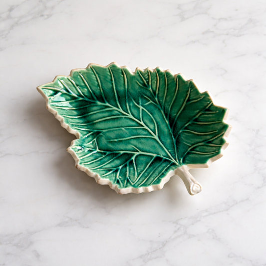 Maple Leaf Bowl with Crackle Glaze
