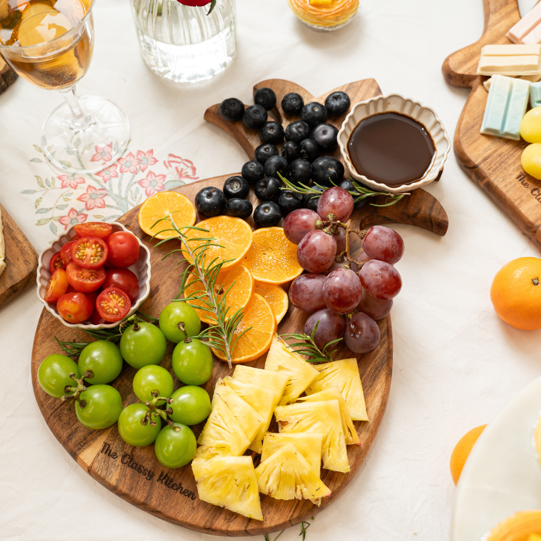Chopping Board | Premium Acacia Wood Chopping and Serving Board with Beeswax Finish