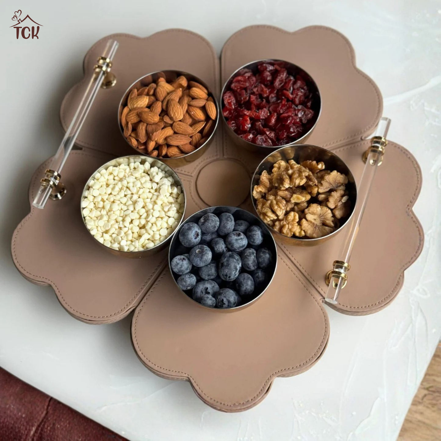 Luxe Faux Leather Serving & Décor Tray (Set of 2)