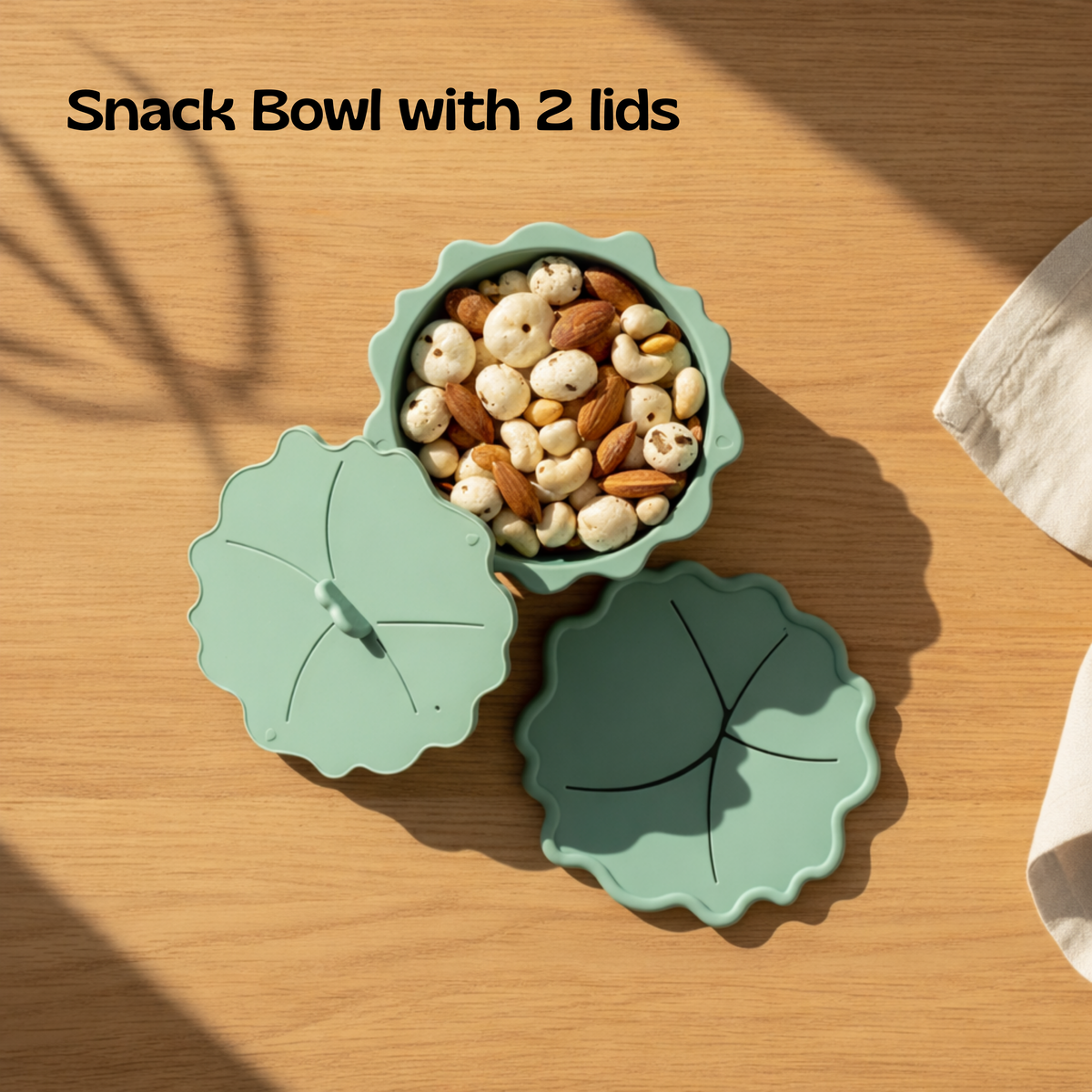 Green Dino Baby's Meal Set | 9 piece silicone meal set for babies and toddlers