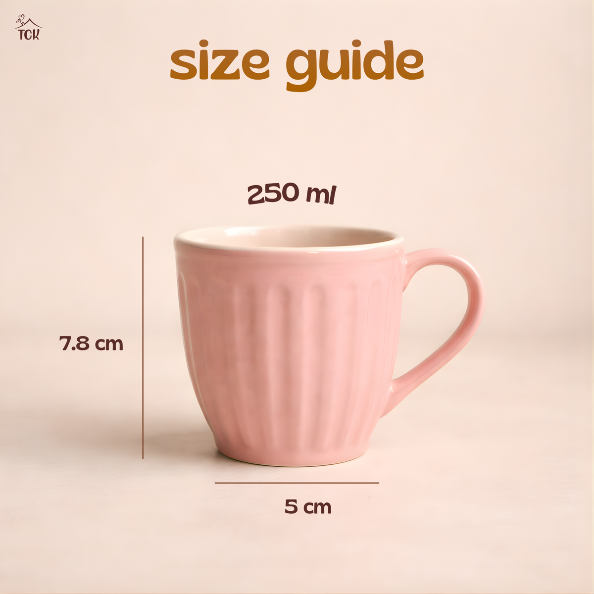 Ribbed Ceramic Pastel Cups