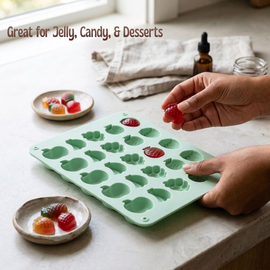 Fruits Silicone Mold – 25 Cavity Multipurpose Chocolate & Baking Mold