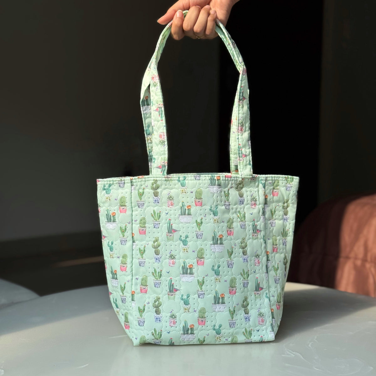 Mini Tote Bag | Quilted Water Resistant Tote Bag